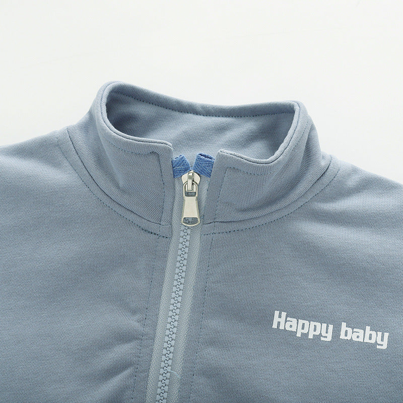 Tuta Bimbo/Bimba 2 Pezzi Felpa con Zip e Pantaloni con Orsetti | “Happy Baby”
