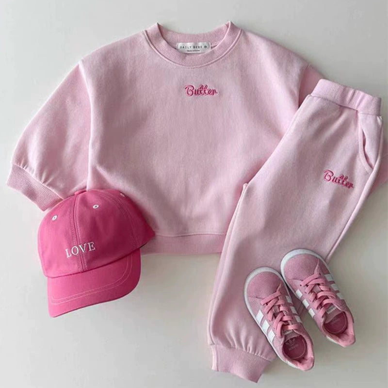 Completo Felpato Bimba Rosa “Butter”