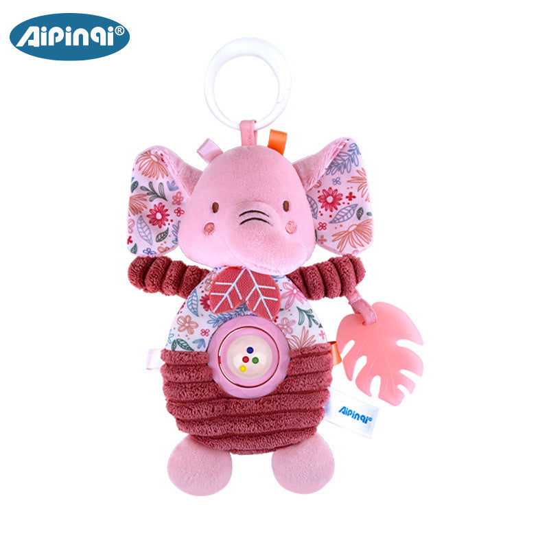 Giocattolo Sonaglino con Peluche – Coniglietto o Elefantino Rosa con Massaggiagengive
