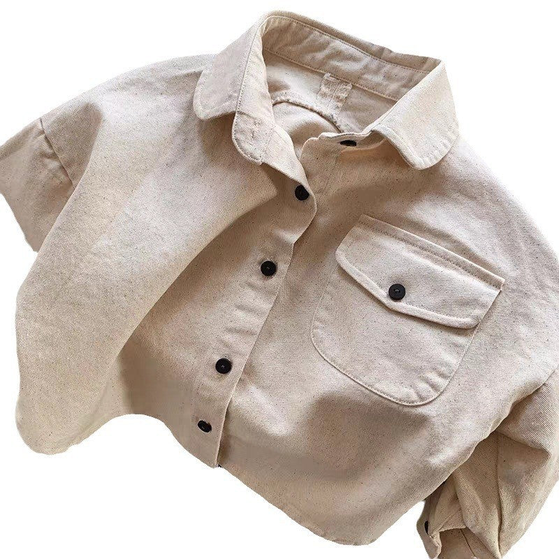 Camicia in Cotone a Maniche Lunghe per bimbo invernale