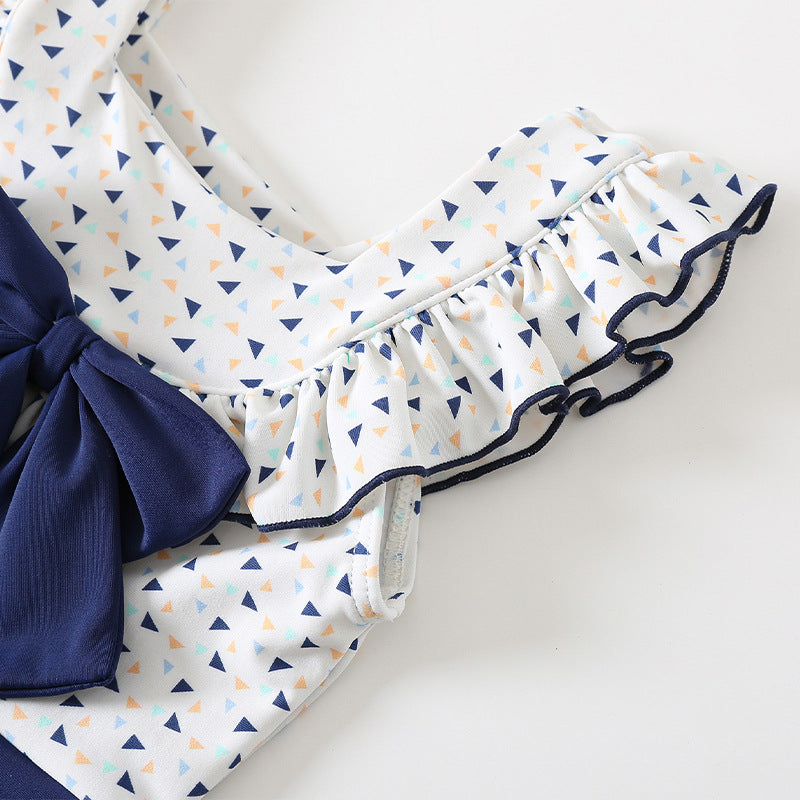 Costume Intero Bimba “Navy Chic” con Cuffietta Abbinata