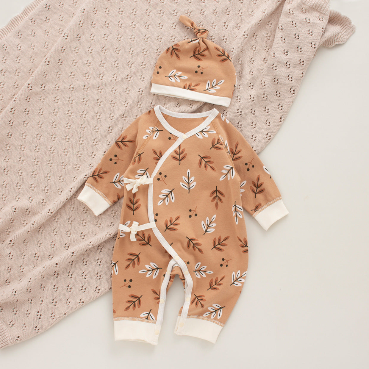 Coordinato Set Neonata/ Bimba 2 pezzi – Foglie autunnali