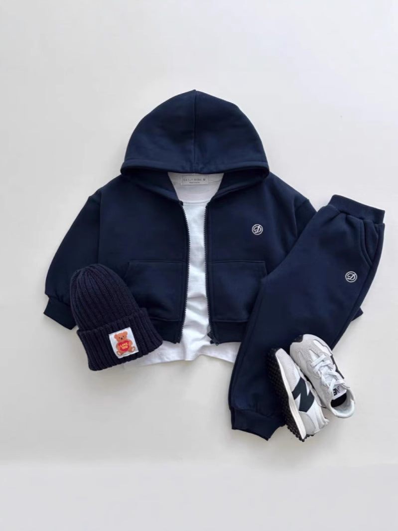 Felpa con Cappuccio Zip Intera per Bambini – Colori Basic