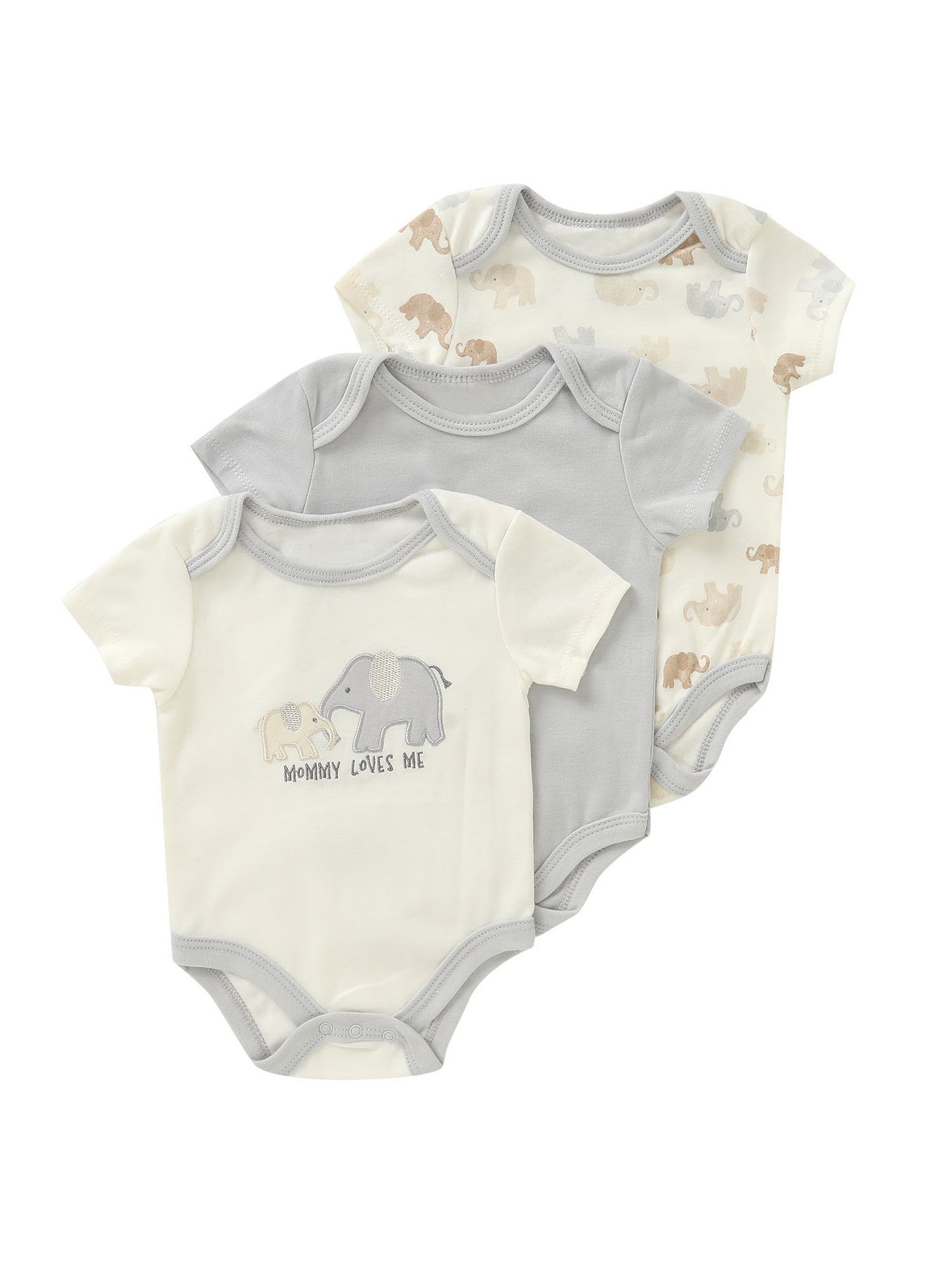 Set 3 Body Neonato in Cotone Fantasie Tenui e Naturali