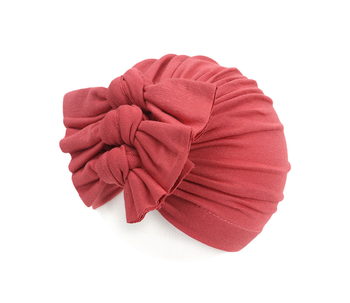 Turbante Neonato con Fiocco Cappellino Morbido in Cotone