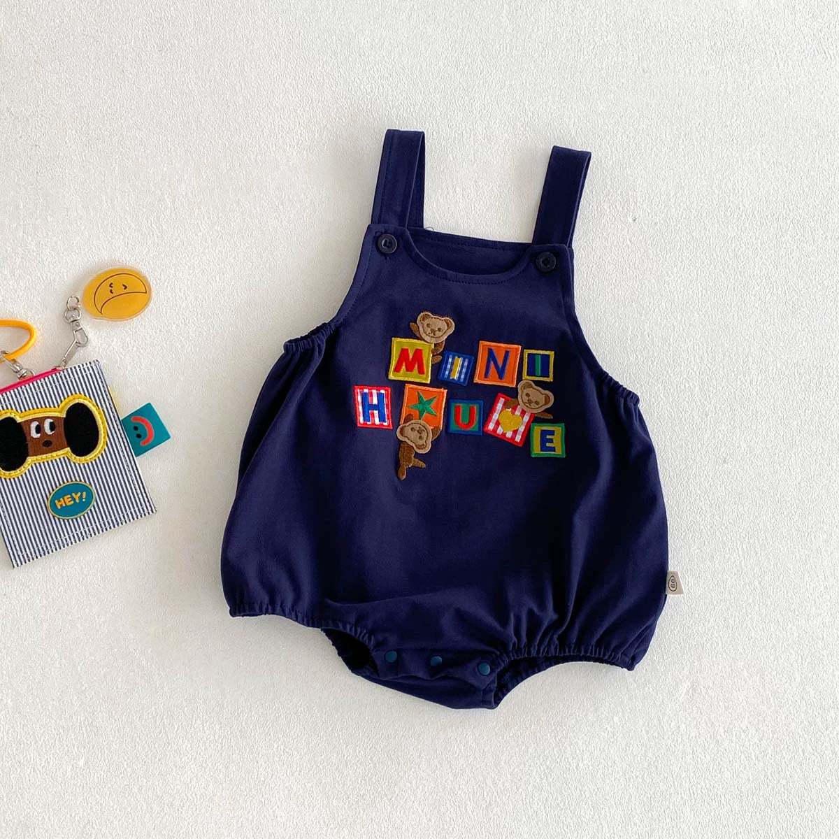 agliaccetto Estivo Neonato “MINI HAUKE” – Blu Navy con Orsetti