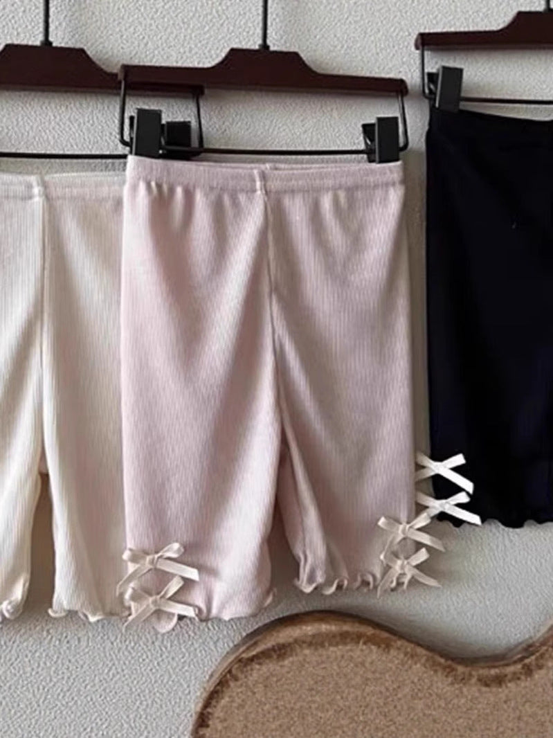 Leggings Corti Bimba con Fiocchetti – 3 Colori