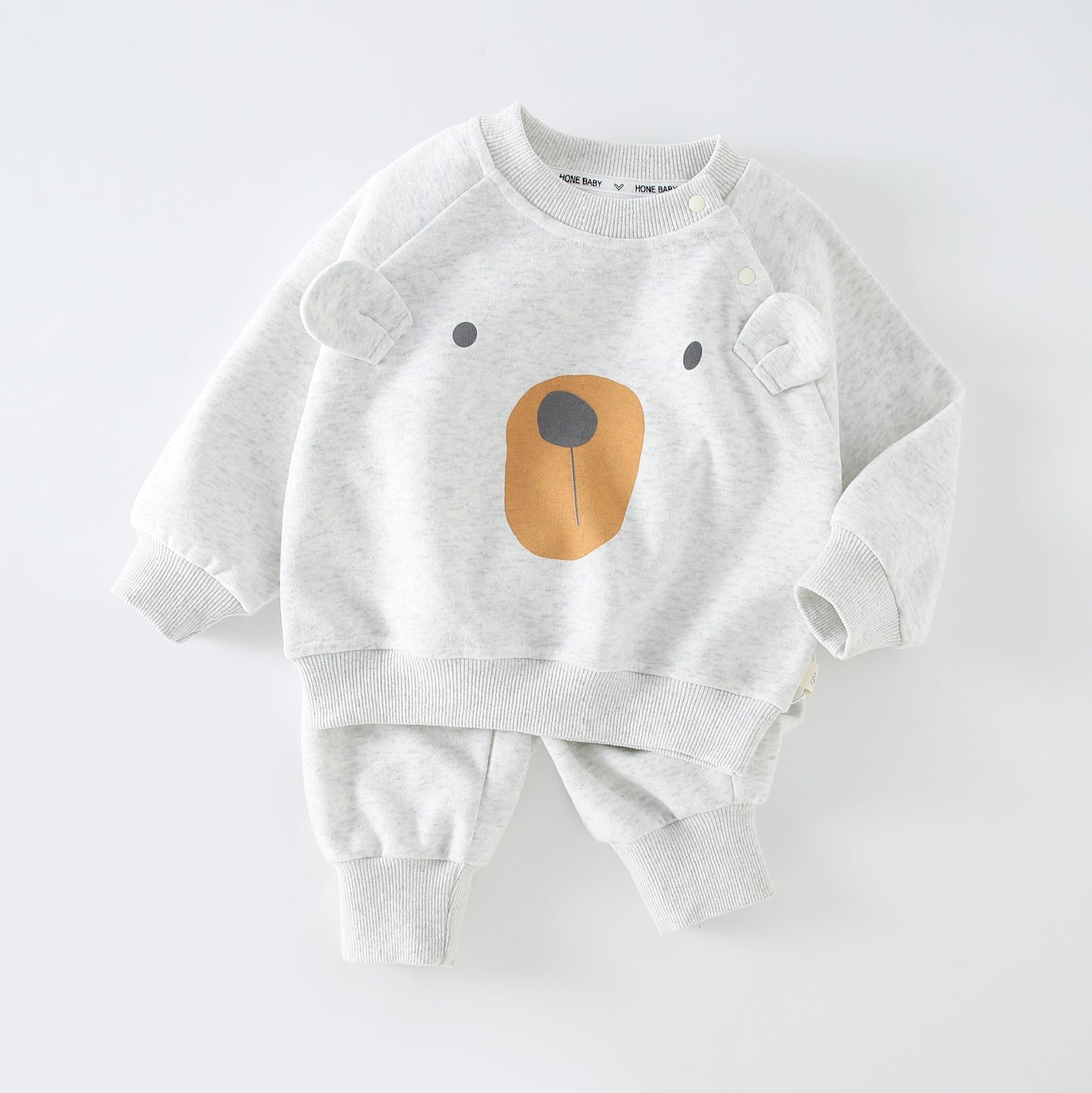 Completo Orsetto Bambino in Cotone – Felpa e Pantaloni