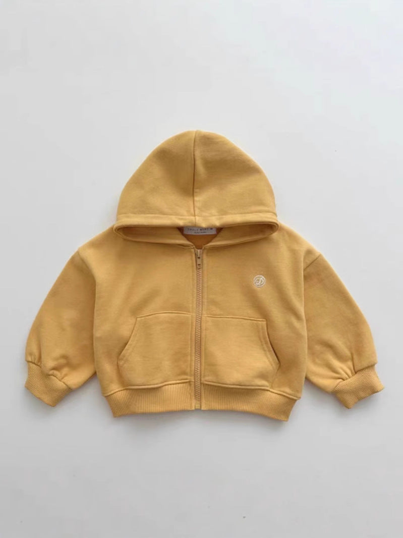 Felpa con Cappuccio Zip Intera per Bambini – Colori Basic