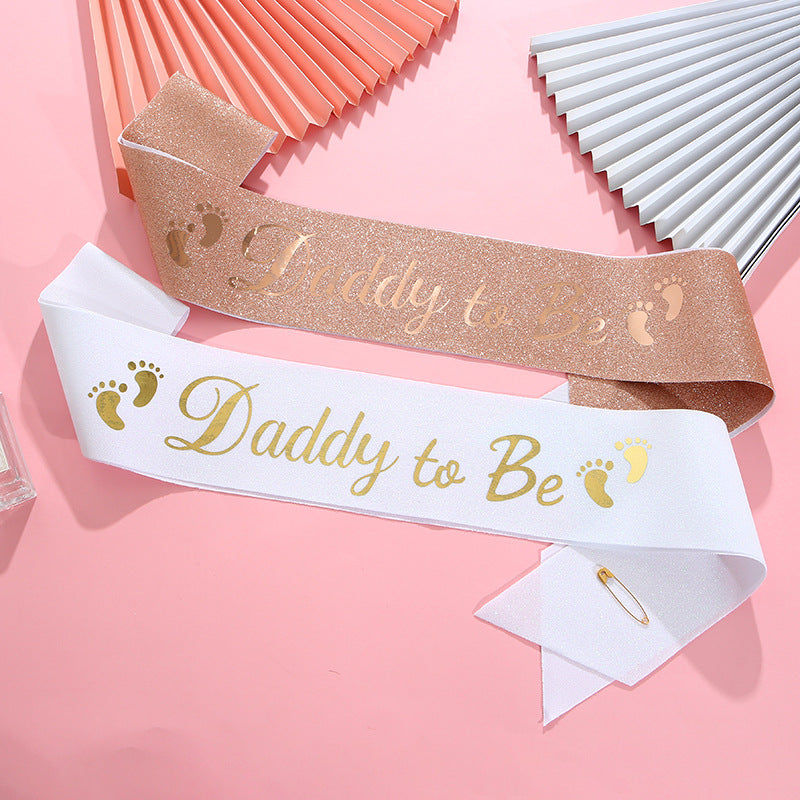 Fascia Daddy to Be Accessorio Baby Shower per Futuro Papà