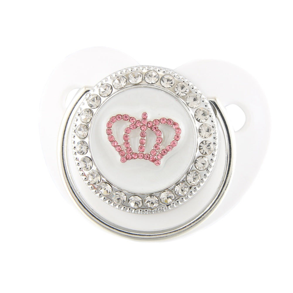 Ciuccio 6-12 mesi Corona Luxury Rosa in Cristalli