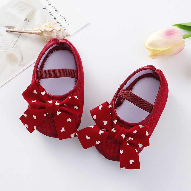 Scarpine neonata con fiocco colorato – varie fantasie