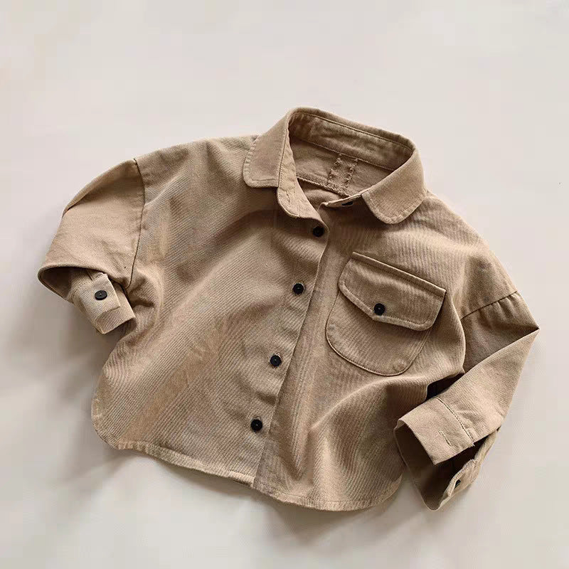 Camicia in Cotone a Maniche Lunghe per bimbo invernale
