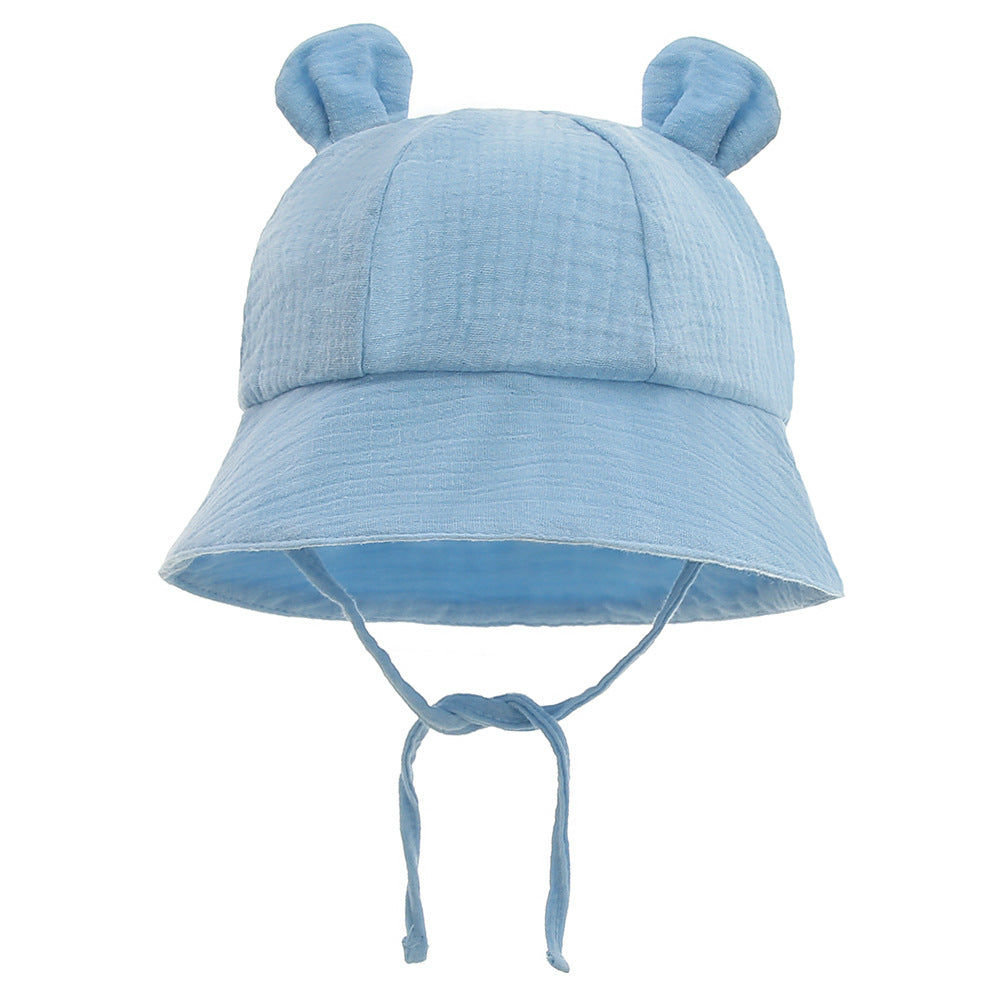 Cappellino per Neonati con Orecchiette - Morbido Cotone, Vari Colori