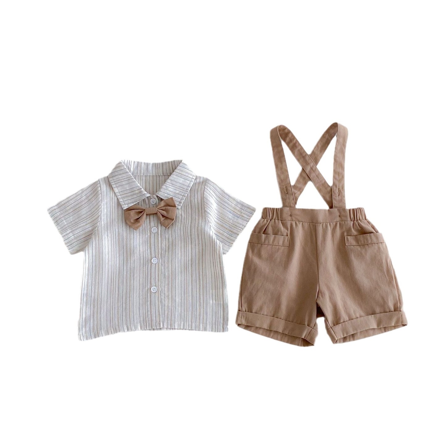 Completo Estivo Bambino salopette e camicia