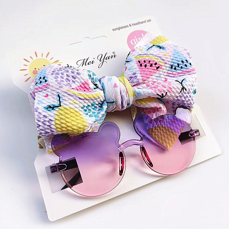 Set Fascia con Fiocco & Occhiali da Sole Bambina