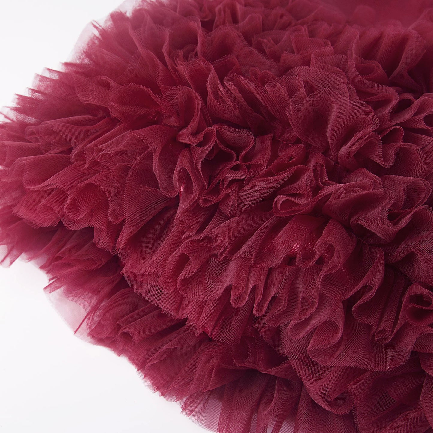 Abito cerimonia tulle bordeaux per bimba