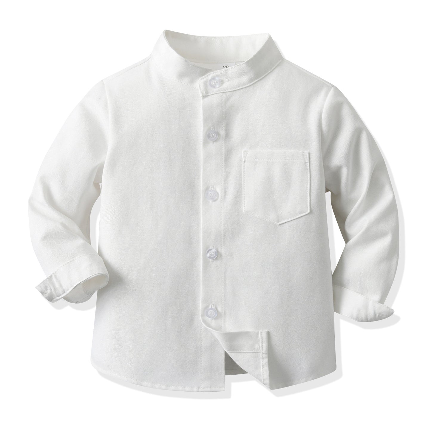 Camicia coreana bambino in cotone maniche lunghe