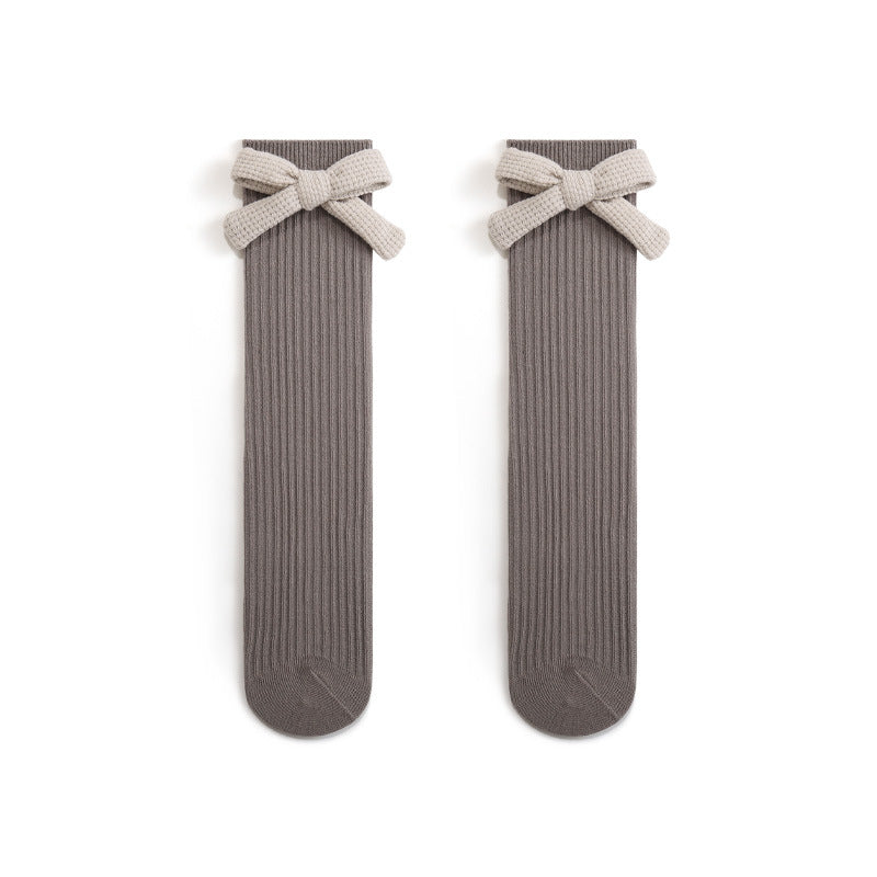 Calze Lunghe Bambina con Fiocco – Stile Elegante e Morbido