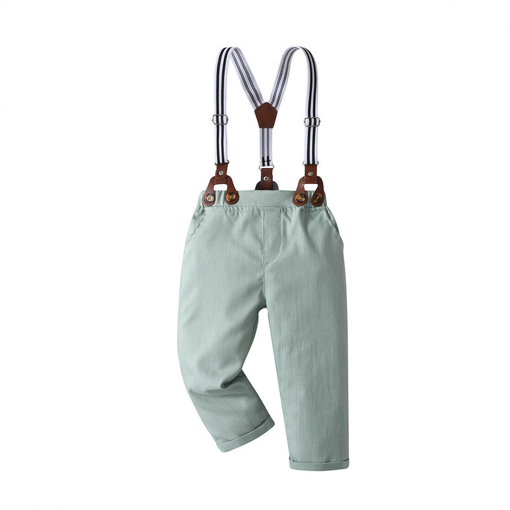 Completo Elegante bimbo 3 Pezzi con bretelline e papillon