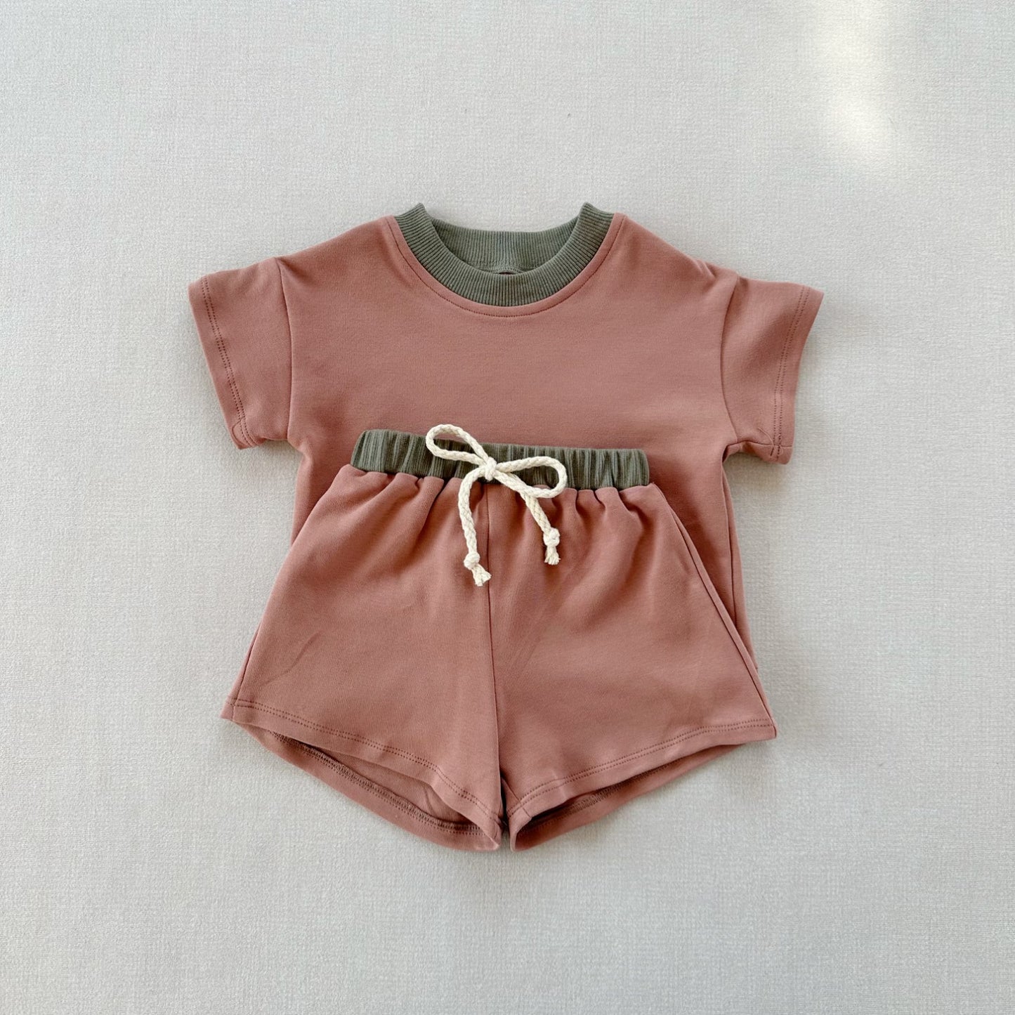 Completo 2pz Estivo Bimba T-Shirt + Shorts con Coulisse