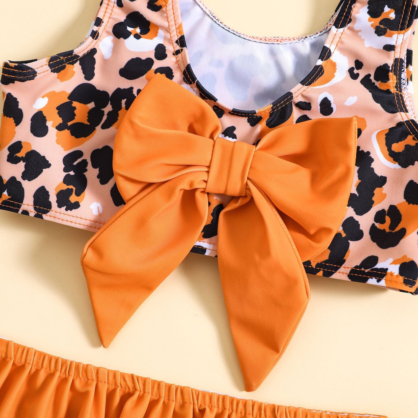 Bikini Bimba “Wild Chic” Stampa Leopardo con Maxi Fiocco