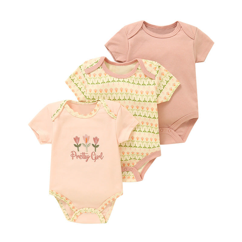 Set 3 Body Neonato in Cotone Fantasie Tenui e Naturali