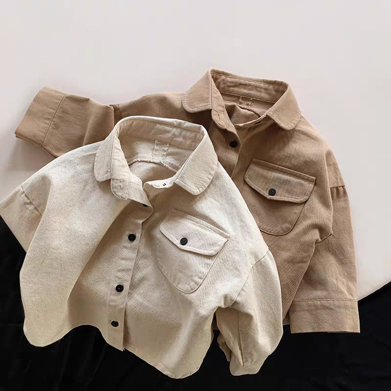 Camicia in Cotone a Maniche Lunghe per bimbo invernale