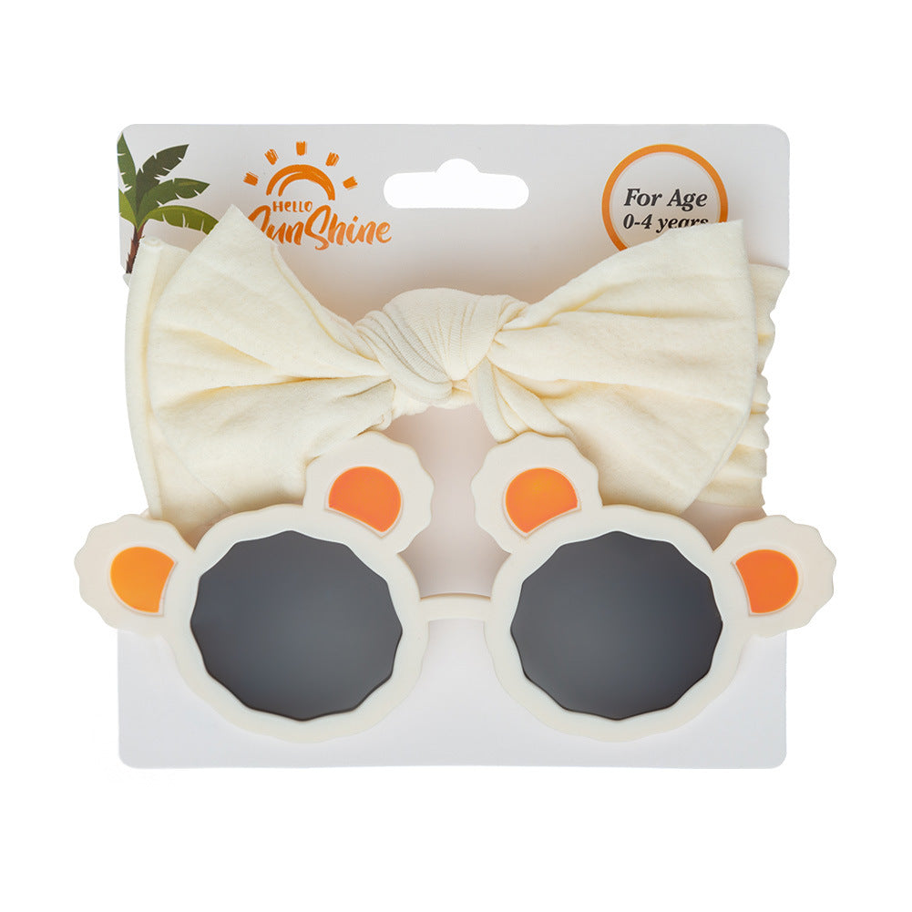 Occhiali da Sole Baby con Orecchie + Maxi Fiocco