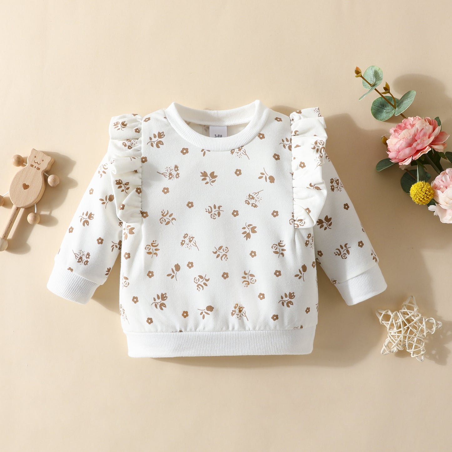 Completo Bambina 2 Pezzi floreale 100% cotone
