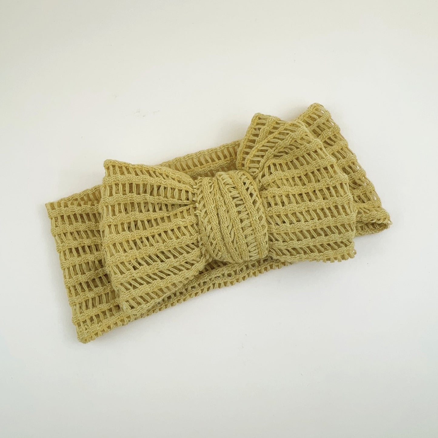 Fasce per Bambina in Maglia con Fiocco – Set Colori Pastello e Naturali