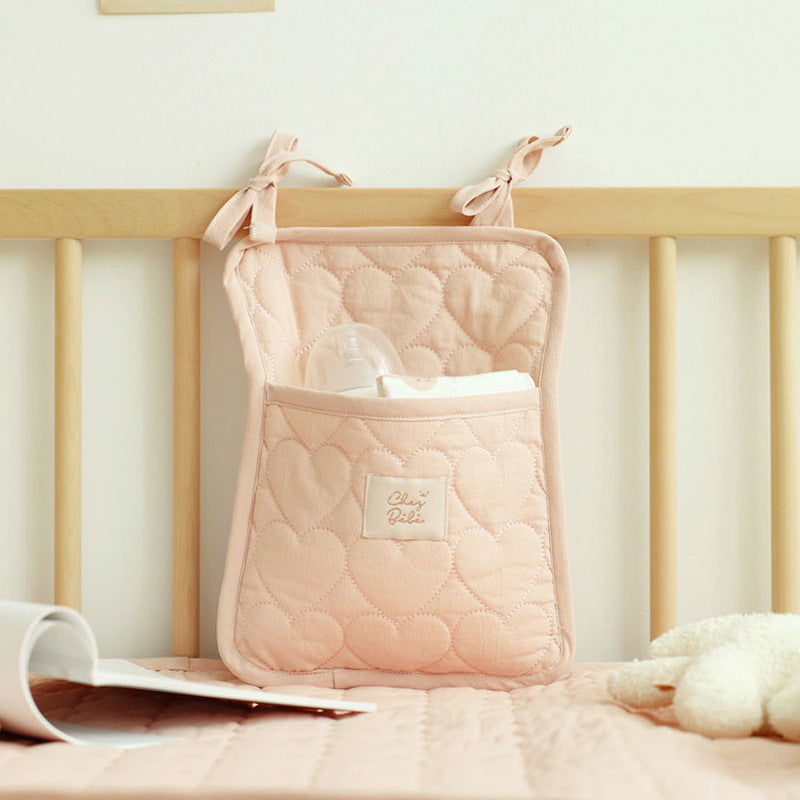 Organizzatore da Lettino in Cotone Trapuntato ROSA