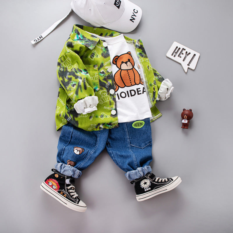 Completo Bimbo "Teddy Bear" Giacca, T-shirt e Jeans
