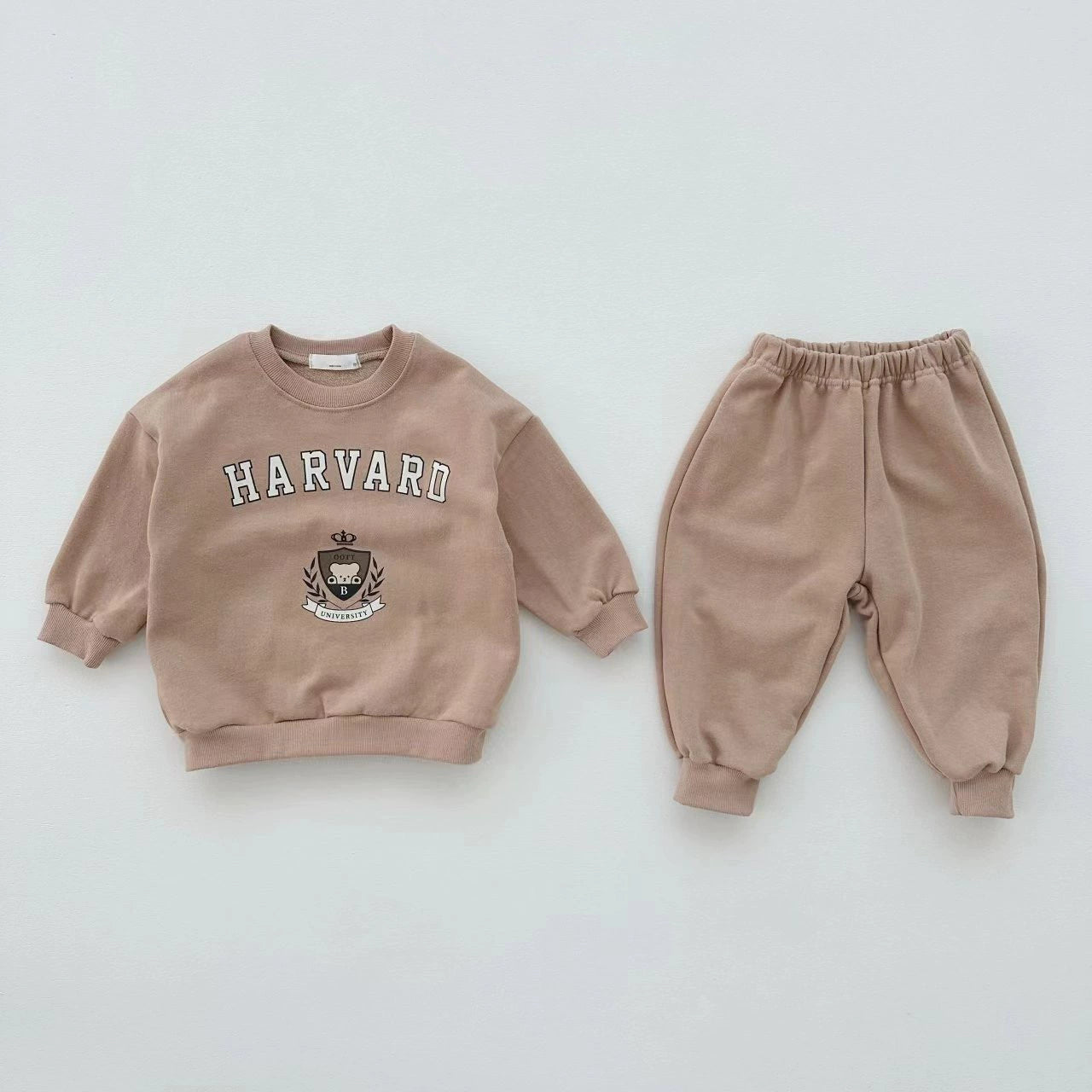 Completo Bimbo "Harvard" – Felpa + Pantaloni in Cotone