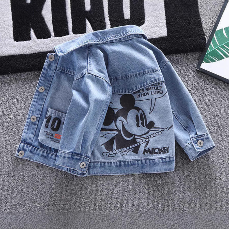 Giacca di Jeans Bambino con Stampa Grafica Vari colori