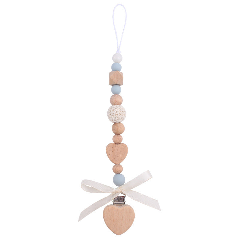 Portaciuccio in Legno e Silicone - Design Elegante con Fiocco