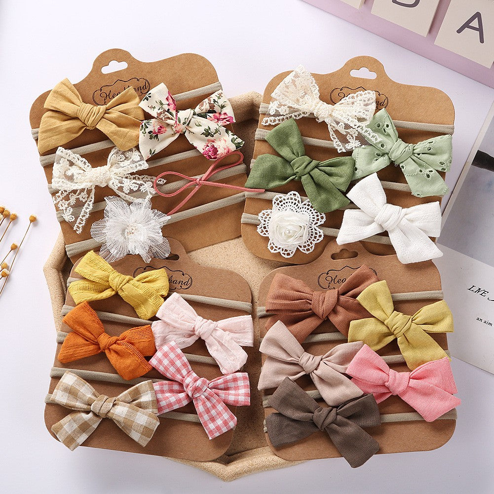Accessori per capelli in tessuto per bambini Set di Fascia per Bimba e Neonata