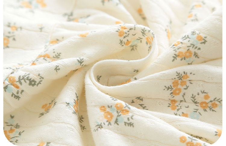 Completo estivo 3 pezzi bimba – Fiorellini crema
