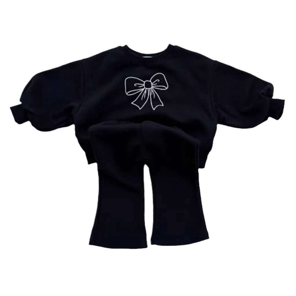 Completo Coordinato Bimba in Cotone Morbido con Fiocco