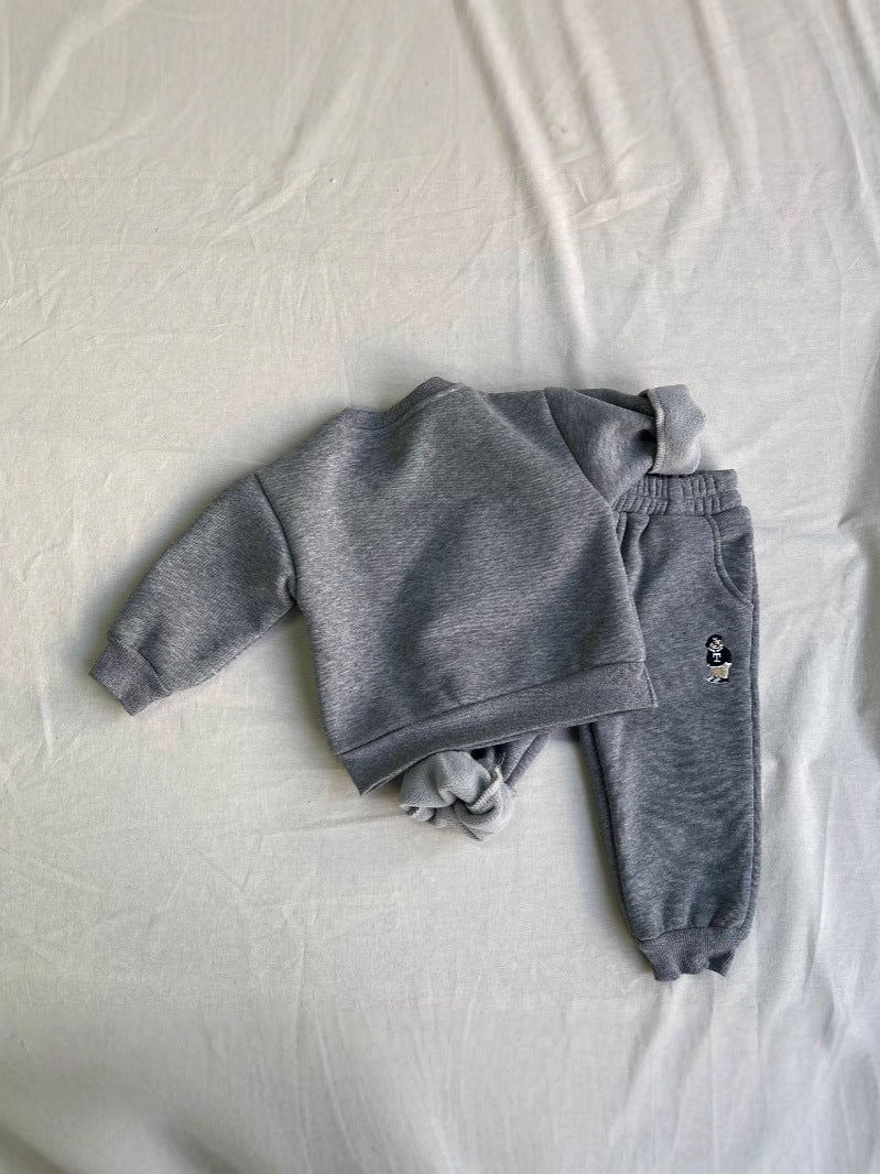 Completo Felpato Bambino "LEREAL 1997" Grigio