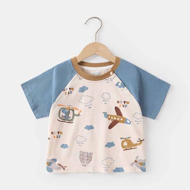 T-shirt Bimbo "Born to Fly" Aerei ed Elicotteri