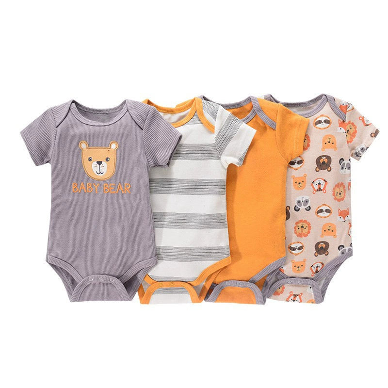 Set 5 Body Neonato in Cotone Fantasie Colorate