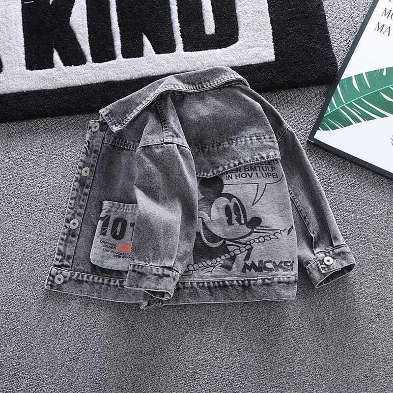 Giacca di Jeans Bambino con Stampa Grafica Vari colori