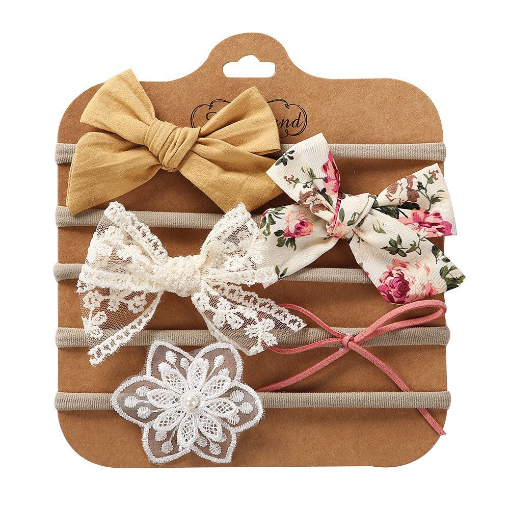 Accessori per capelli in tessuto per bambini Set di Fascia per Bimba e Neonata