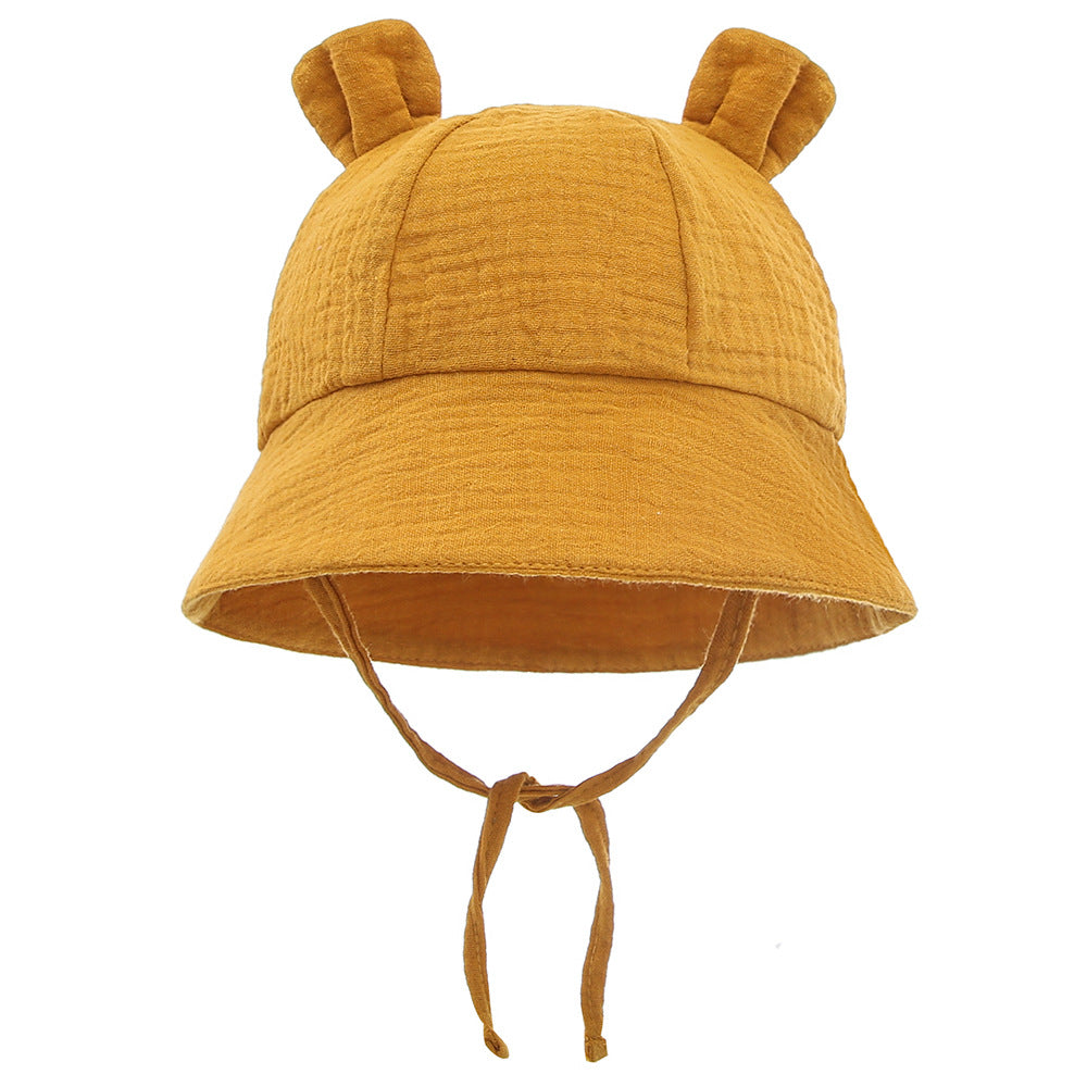 Cappellino per Neonati con Orecchiette - Morbido Cotone, Vari Colori