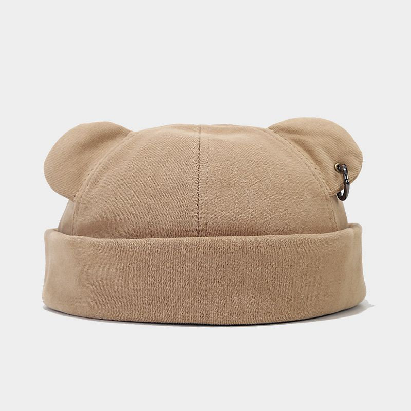 Cappellino Orsetto Baby Berretto in Cotone con Orecchie