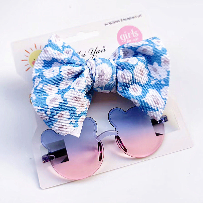 Set Fascia con Fiocco & Occhiali da Sole Bambina