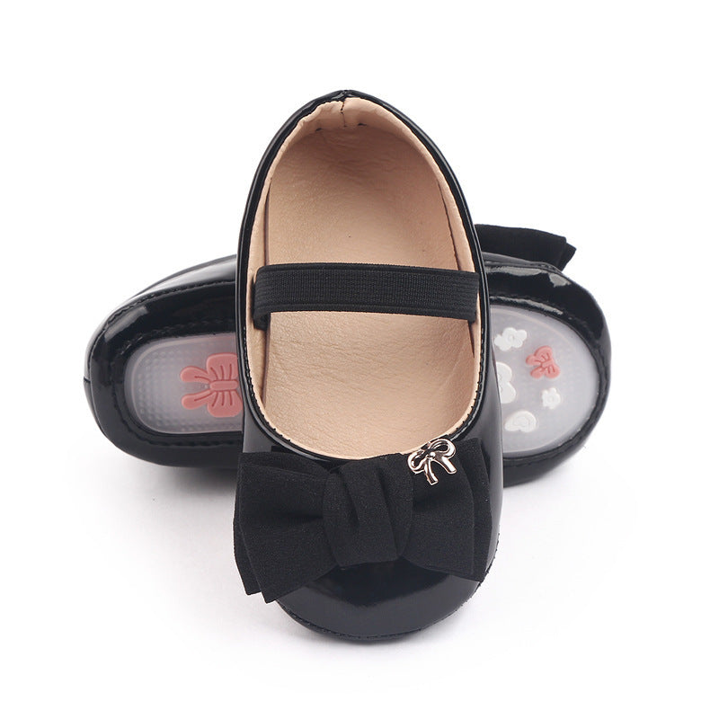 Ballerine eleganti per bambina con fiocco e cinturino vari colori