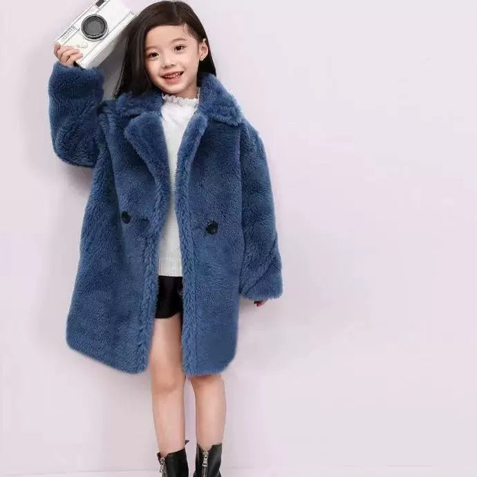 Cappotto bimba in pelliccia sintetica – vari colori