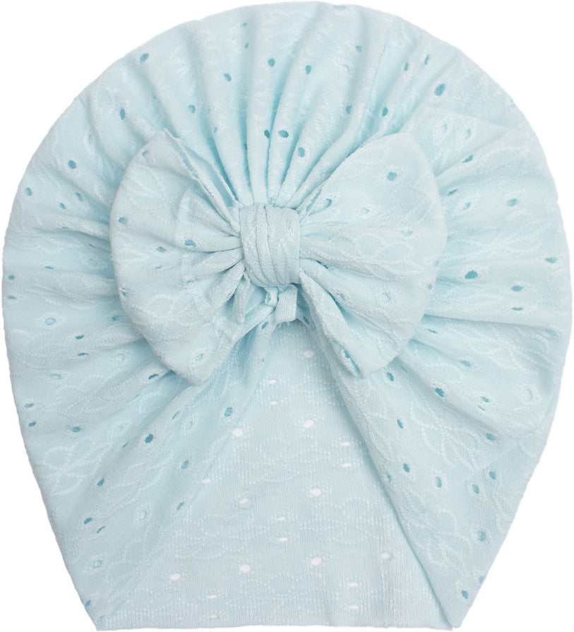 Turbante Neonata in Pizzo con Maxi Fiocco